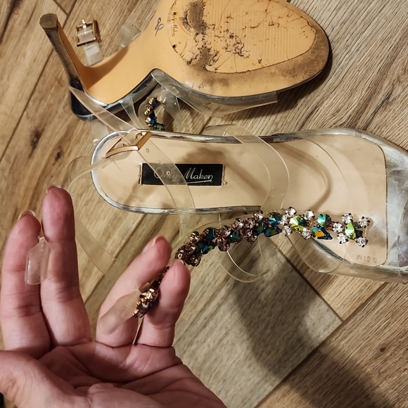 Clear rhinestone heels - Picture 3 of 3